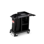 Suncast Commercial Compact Housekeeping Cart, Standard, Black
